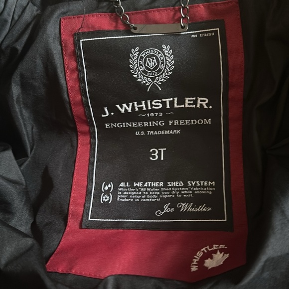 Unisex J. Whistler 1973 Engineering Freedom Black Cold Weather Jacket Size 3T - Picture 7 of 9